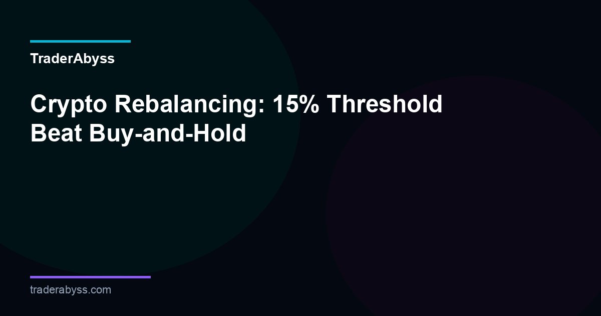 Crypto Portfolio Rebalancing Strategy
