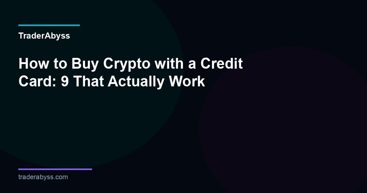How To Buy Crypto With Credit Card 2026